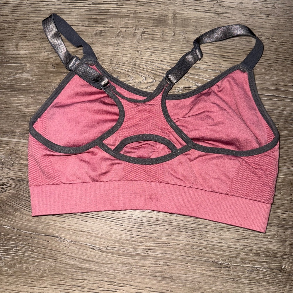 Reebok Trio Sports Bra Set - Pink, Black, Striped - Picture 3 of 13